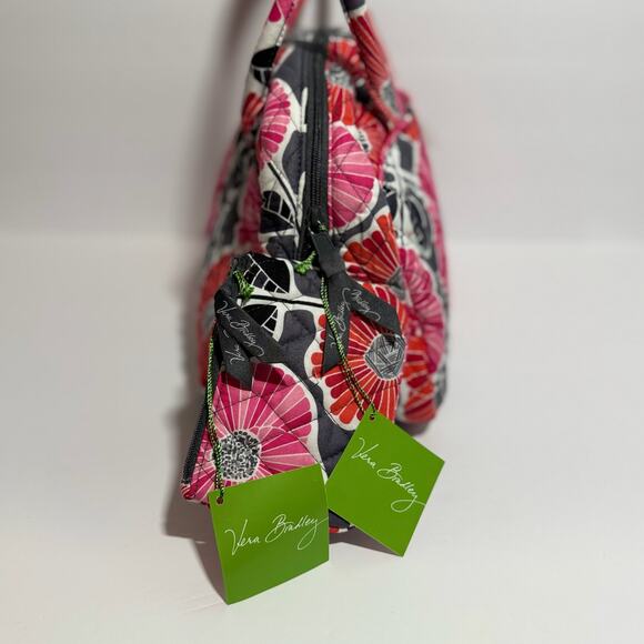 🌸 NWT Vera Bradley Bowler Bag & Wallet Cherry Blossoms Quilted Satchel Purse - Picture 6 of 7